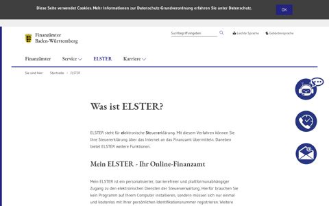 ELSTER - Finanzämter Baden-Württemberg