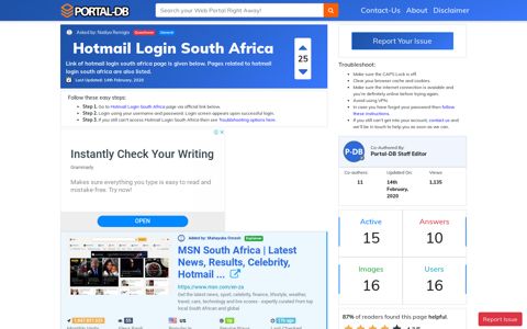 Hotmail Login South Africa - Portal-DB.live