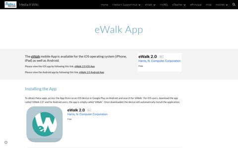 Media-X Wiki - eWalk App - Google Sites