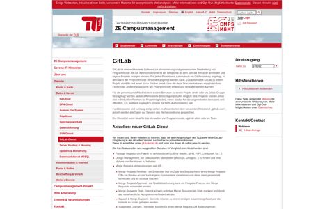 ZECM: GitLab-Dienst - tubIT - TU Berlin