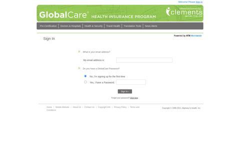 Pre-Certification Doctors & Hospitals Health ... - GlobalCare