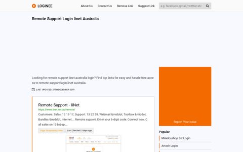 Remote Support Login Iinet Australia - loginee.com logo loginee