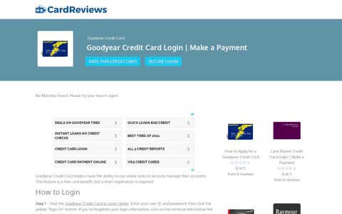 Goodyear Credit Card Login | Make a Payment - Card Reviews