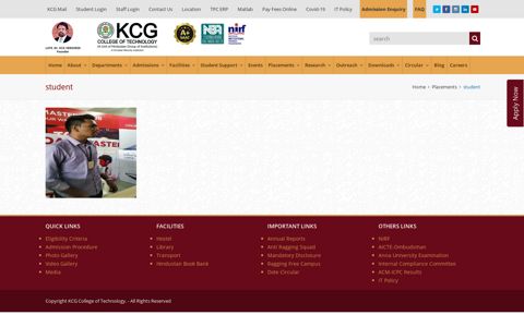 student – KCG College of Technology