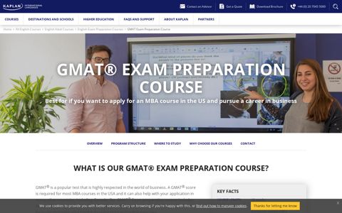 GMAT Exam Preparation Course | Kaplan International