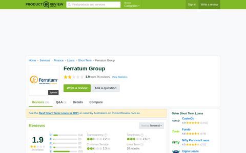 Ferratum Group | ProductReview.com.au
