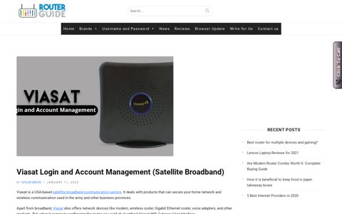 Viasat Login and Account Management (Satellite Broadband)