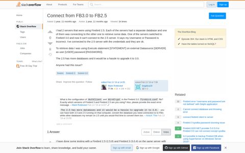 Connect from FB3.0 to FB2.5 - Stack Overflow