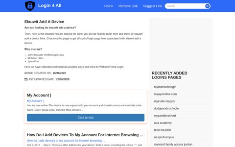 elauwit add a device - Official Login Page [100% Verified]