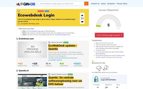Ecowebdesk Login - A database full of login pages from all ...