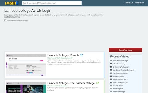 Lambethcollege Ac Uk Login - Loginii.com