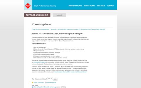How to Fix "Connection Lost, Failed to login: Bad login" - Akliz