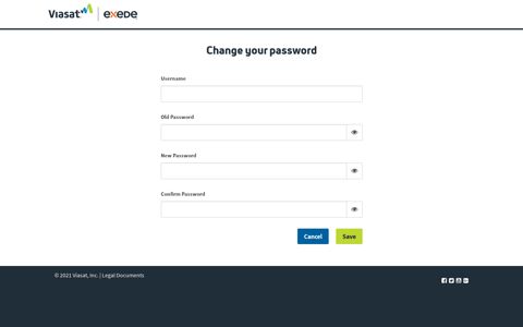 Change Password - Viasat Account Management