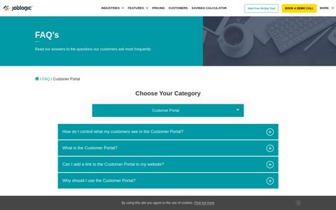 Joblogic Web Customer Portal | Service Management Software