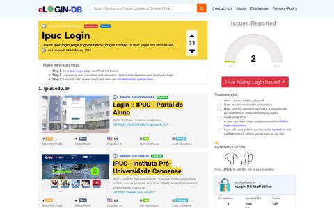 Ipuc Login - A database full of login pages from all over the ...