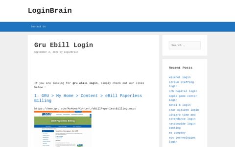 gru ebill login - LoginBrain