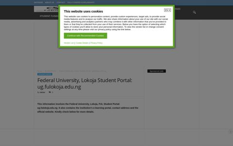 Federal University, Lokoja Student Portal: ug.fulokoja.edu.ng ...