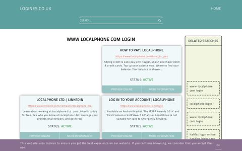 www localphone com login - General Information about Login