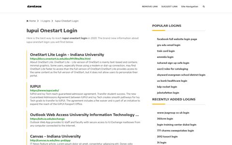Iupui Onestart Login ❤️ One Click Access - iLoveLogin