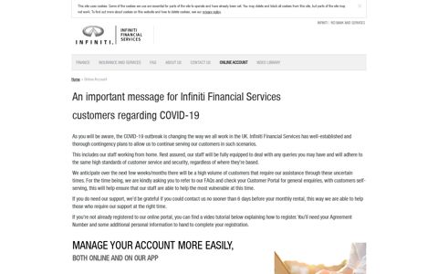 Online Account - Infiniti Financial Services