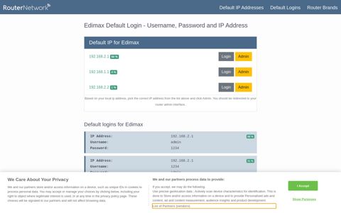 Edimax Default Router Login and Password - Router Network