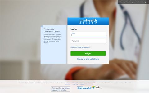 Log In - LiveHealth Online