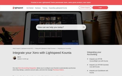 Integrate your Xero with Lightspeed Kounta – Help & Support ...