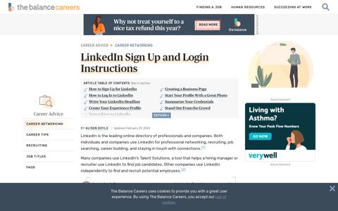 How to Sign Up and Login in to LinkedIn - The Balance Careers
