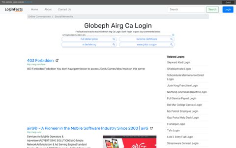Globeph Airg Ca Login - LoginFacts