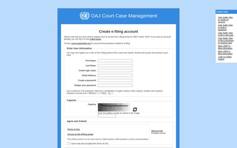 Create e-filing account - OAJ Court Case Management - the ...