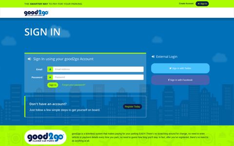Sign In using your good2go Account