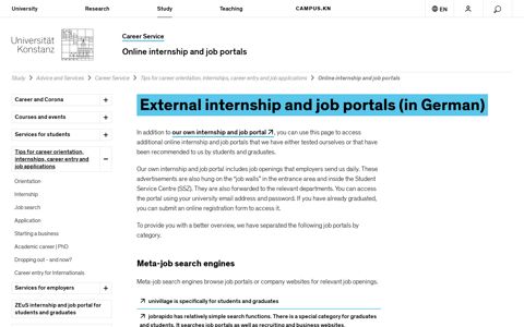 Online internship and job portals | Tips for career orientation ...