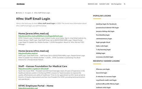 Kfmc Staff Email Login ❤️ One Click Access - iLoveLogin