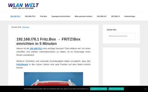 192.168.l78.1 Fritz.Box → FRITZ!Box einrichten in 5 Minuten