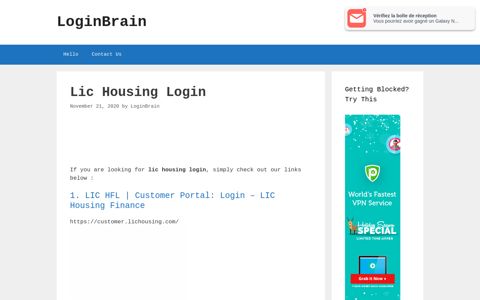 Lic Housing Lic Hfl | Customer Portal: Login - LoginBrain