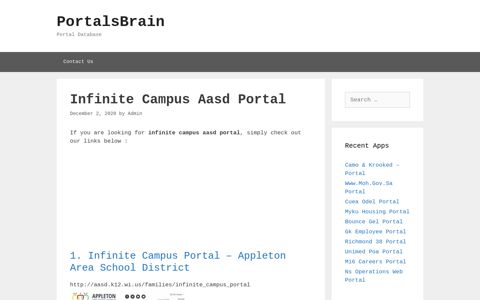 Infinite Campus Aasd - Infinite Campus Portal - Appleton Area ...