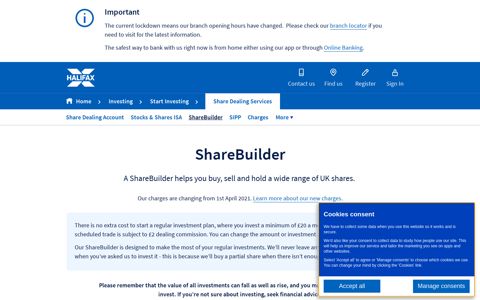 ShareBuilder | Investing | Halifax