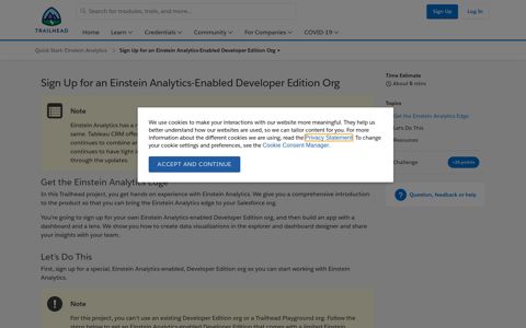 Sign Up for an Einstein Analytics-Enabled Developer Edition ...