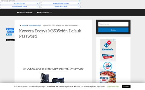 Kyocera Ecosys M6535cidn Default Password - Kyocera ...