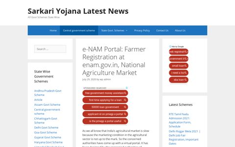 e-NAM Portal: Farmer Registration at enam.gov.in, National ...