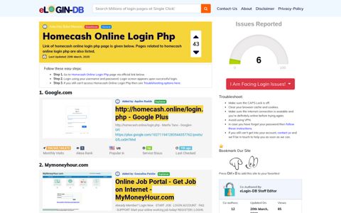Homecash Online Login Php - A database full of login pages ...