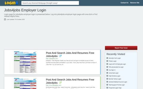 Jobs4jobs Employer Login - Loginii.com