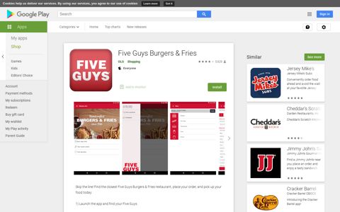 Five Guys Burgers & Fries - Apps on Google Play