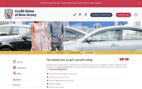 GrooveCar – Credit Union of New Jersey