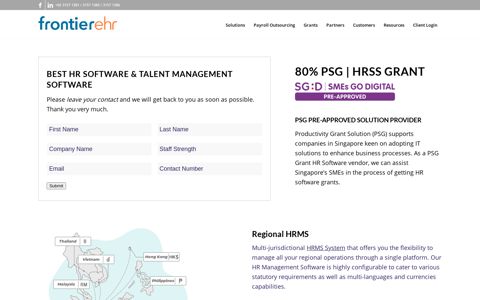 HRMS Singapore | Cloud HR Software - Frontier-ehr.com