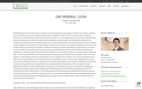 one webmail login - Kanzlei Dierkes