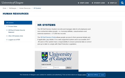 MyGlasgow - Human Resources - HR ... - University of Glasgow