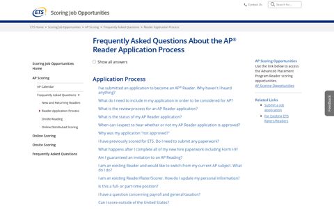 AP Scoring: Frequently Asked Questions About the: AP ... - ETS