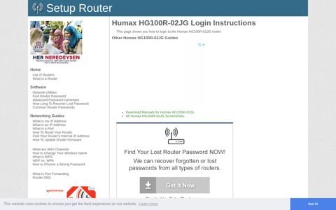 How to Login to the Humax HG100R-02JG - SetupRouter