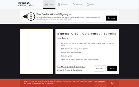Express Credit Card - Home - Comenity
